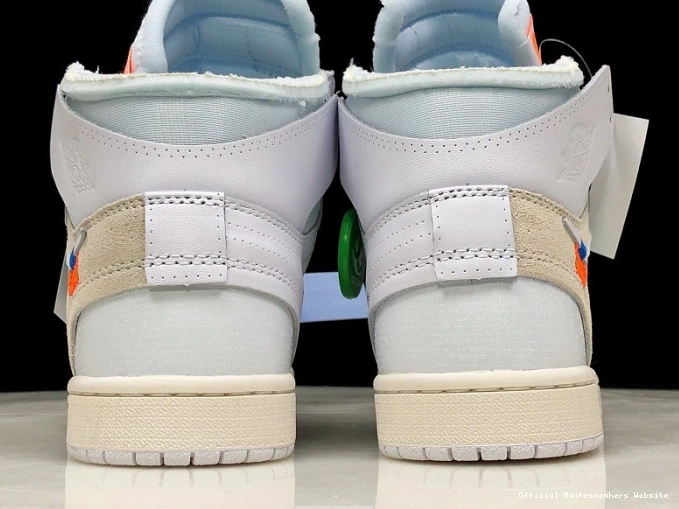 Official Maikesneakers Retro AQ0818-100 White Air High Off-White Jordan 1 0813